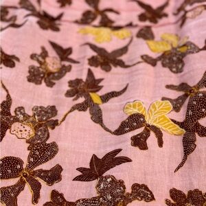 House of Harlow 1960 Linen Blend Pink Tropical Print Midi Dress size S
Linen